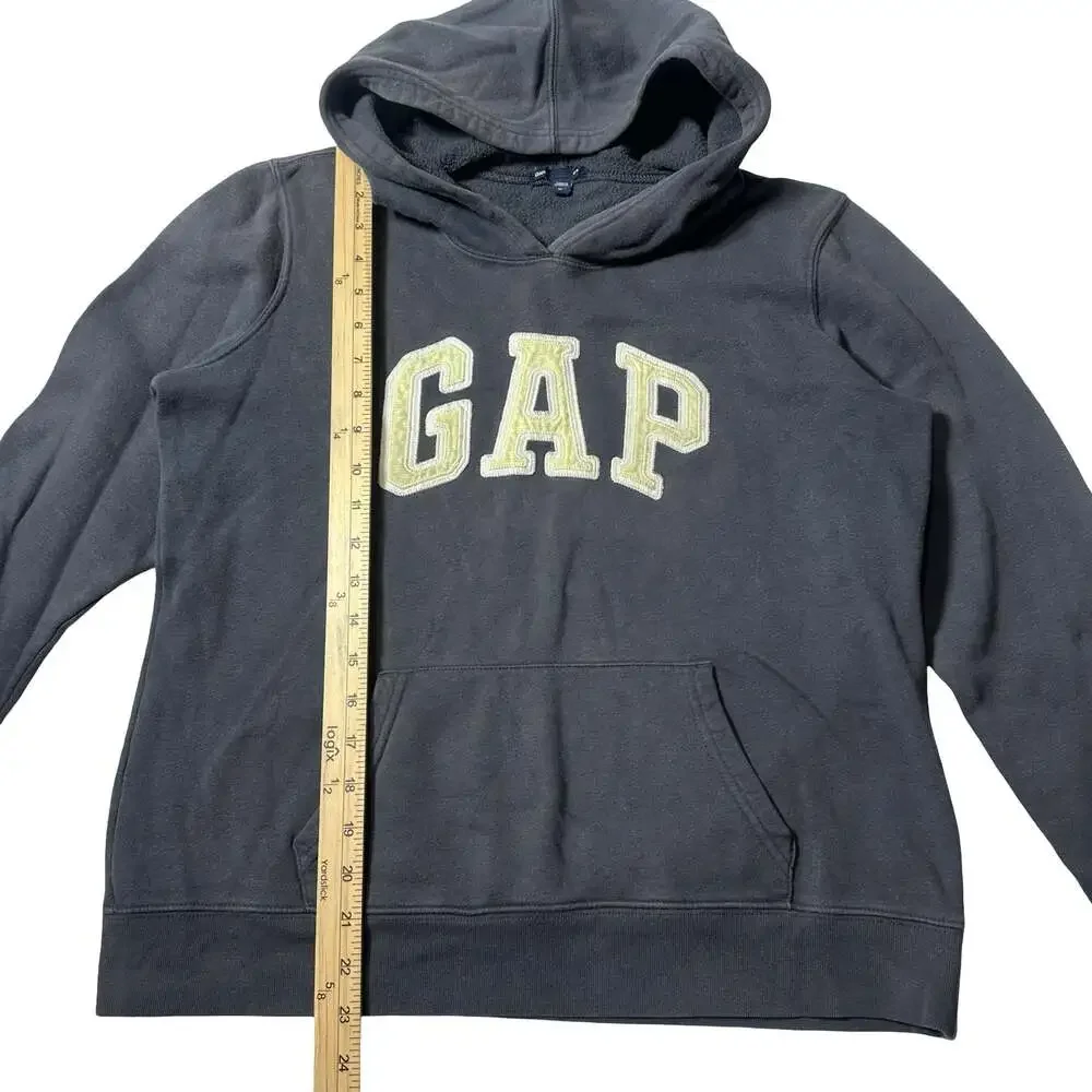 GAP Kids Classic Logo Pullover Hoodie Gray Sweatshirt Size M